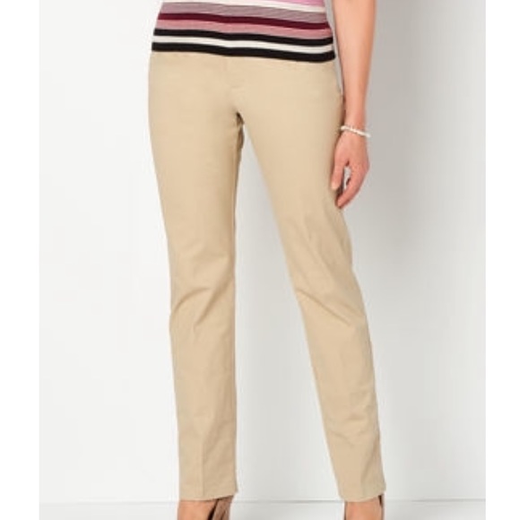Christopher & Banks Pants - Signature Comfort Straight Leg Twill Petite Pant